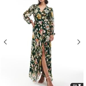 Floral Maxi Dress in Green